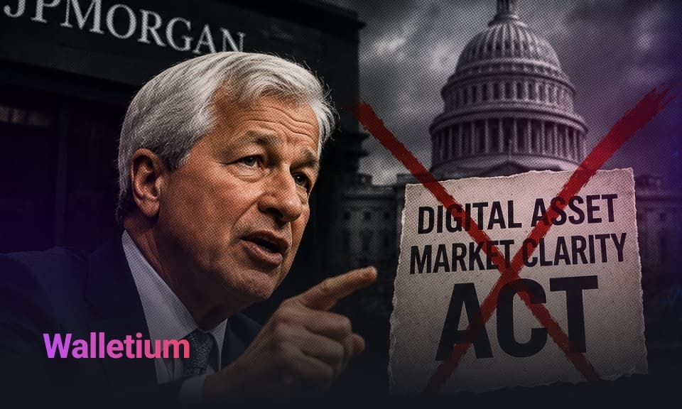 El jefe de JPMorgan, Dimon, declara la guerra a la legislación CLARITY sobre criptomonedas