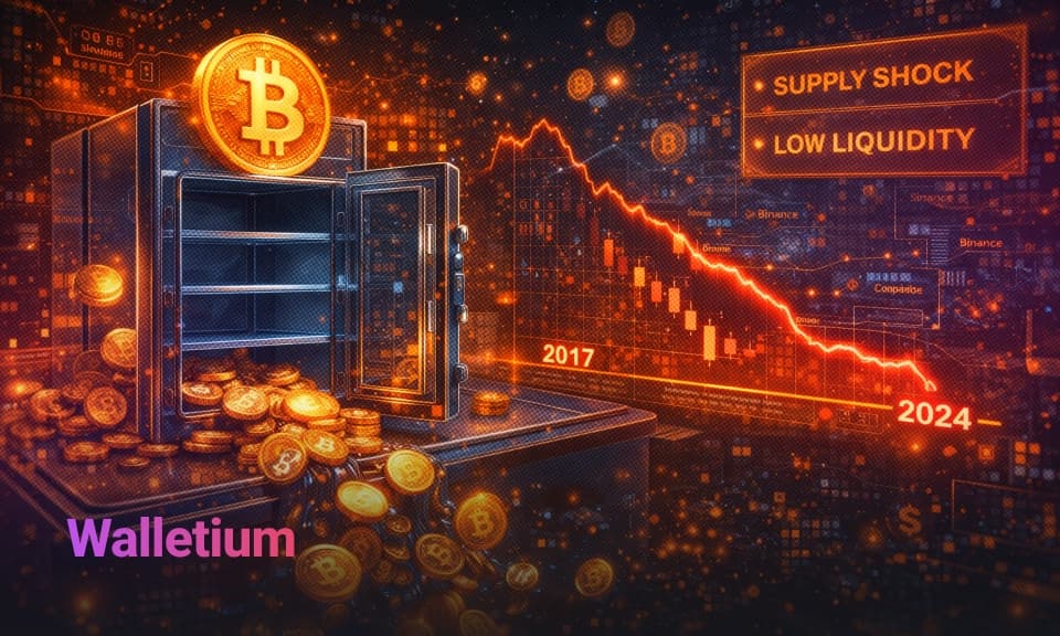 L'offerta di Bitcoin sugli Scambi Raggiunge il Minimo dal 2017