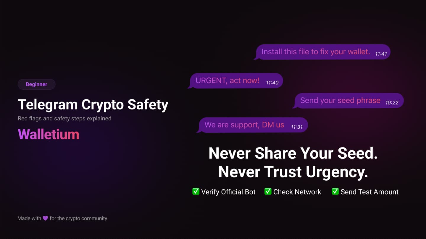 Cómo enviar criptomonedas de forma segura en Telegram