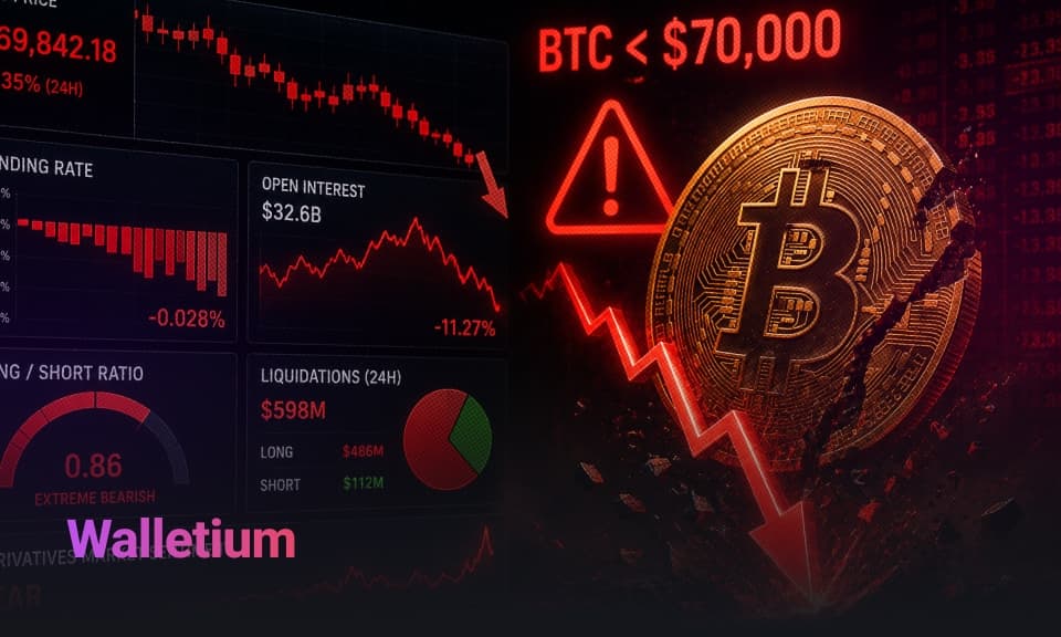 Bitcoin Derivatives Warning as Price Drops Below $70K
