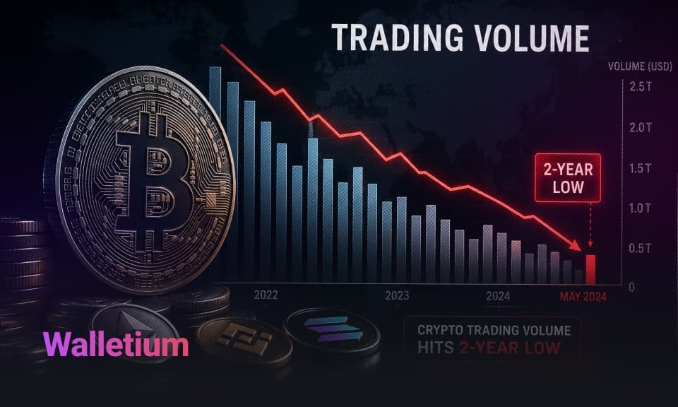 Crypto Trading Volume Hits 2-Year Low: Analysis