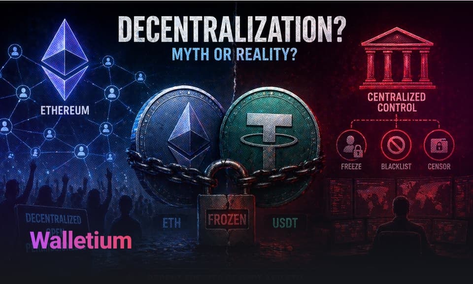كشف أسطورة اللامركزية في العملات الرقمية: تجميد ETH وUSDT