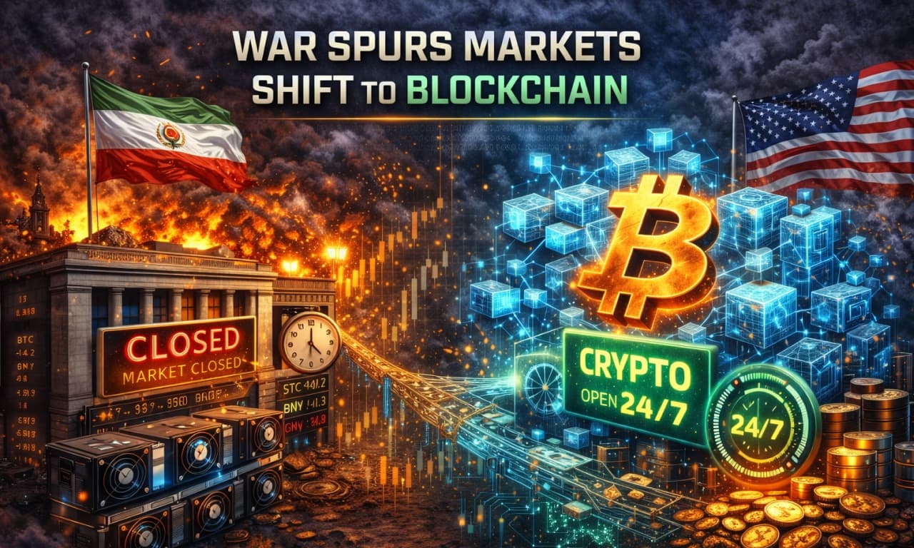 Wojna w Iranie może przyspieszyć rynki tradycyjne na blockchainie